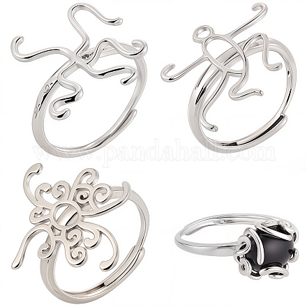 3 шт. 3 стиля регулируемых латунных колец FIND-SC0016-75-1