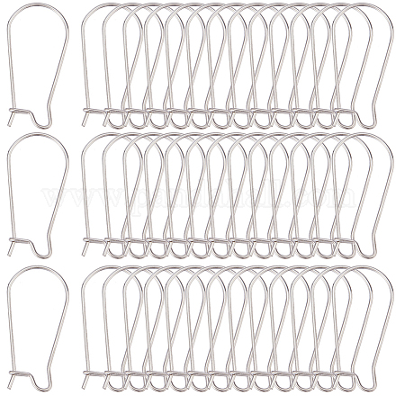 120 шт. серьги-кольца из нержавеющей стали 304 с фурнитурой в виде почки STAS-SP0001-32B-P-1