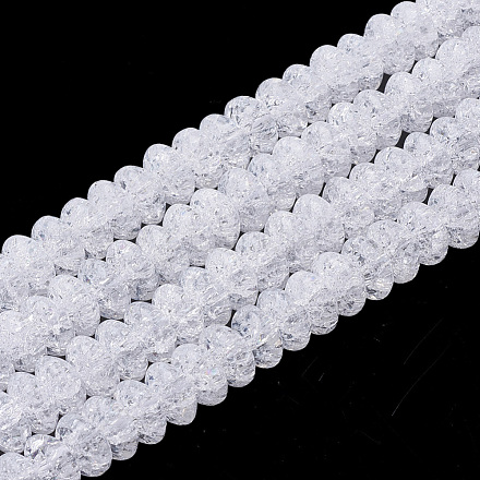 Synthetic Crackle Quartz Beads Strands G-S285-08-1