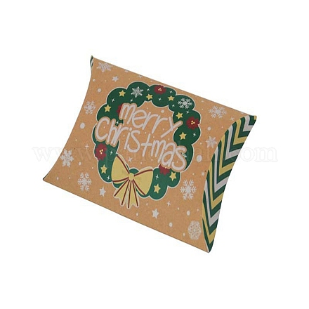 Christmas Theme Cardboard Candy Pillow Boxes CON-G017-02I-1