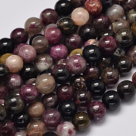 Rondes rondmaline naturelle brins de perles G-k068-14-8.5mm-1