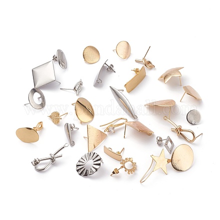 Risultati di orecchini a bottone in acciaio inossidabile e ottone STAS-XCP0001-26-1