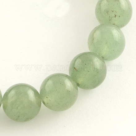 De piedras preciosas naturales aventurina verde hebras de perlas redonda G-R265-4mm-1