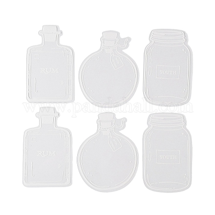 ペット自己粘着装飾ステッカー 10 枚  DIY スクラップブッキング用の防水香水瓶デカール  透明  79~79.5x48~61x0.1mm DIY-Z028-01B-1