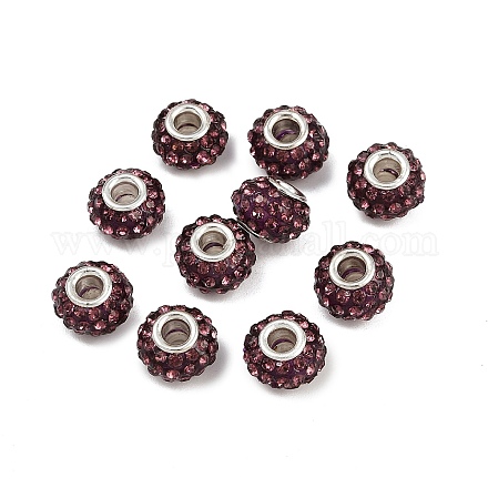 Бусины со стразами из смолы CPDL-H001-10x7mm-5-1