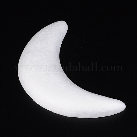 月のモデリングポリスチレンフォームDIY装飾工芸品  ホワイト  198x64x20mm DJEW-M005-22-1