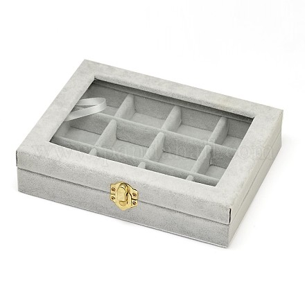 Boîtes à bijoux en bois rectangle OBOX-L001-04D-1