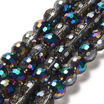 Chapelets de perles en verre électroplaqué EGLA-R041-8mm-07-1
