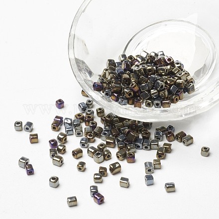 Perles de rocaille en verre plaqué SEED-R026-C02-1