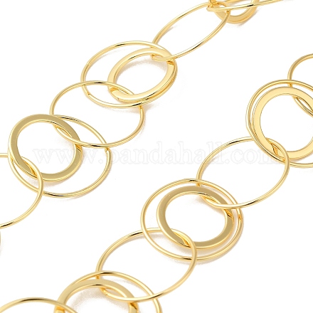 Catena ad anelli in ottone con placcatura a cremagliera CHC-H105-08G-1
