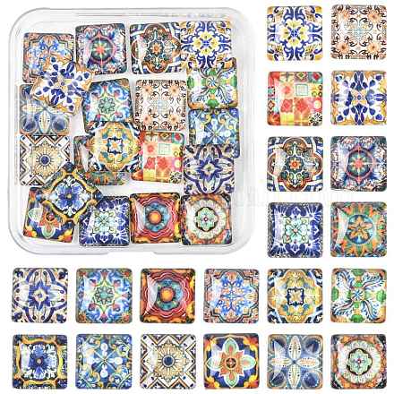 20шт стеклянные кабошоны GLAA-FS0002-57-1