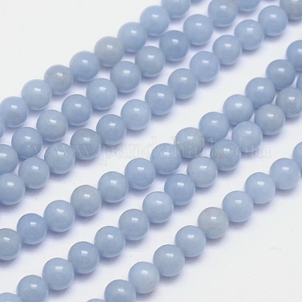 Chapelets de perles en angélite naturelle G-L411-18-6m-1