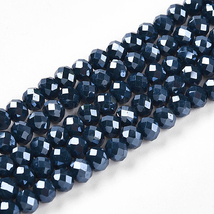 Стеклянные бусины с гальваническим покрытием  EGLA-A044-P4mm-A16-1