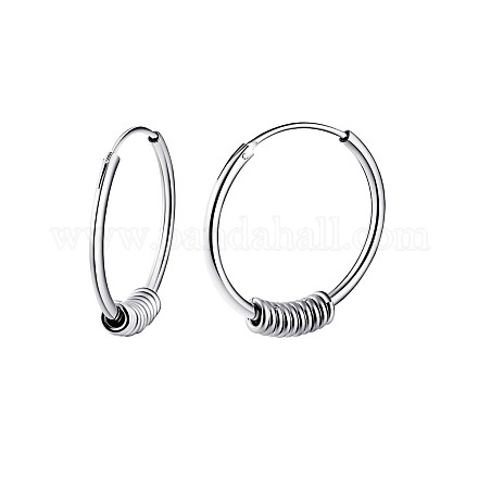 925 серебряные серьги-кольца с родиевым покрытием и бисером для женщин JE912A-03-1