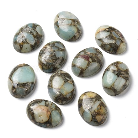 Synthetic Amazonite Cabochons G-L502-18x25mm-09A-1