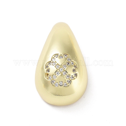 Покрытие стойки латунь микропаве прозрачные подвески из кубического циркония KK-H474-18G-12-1