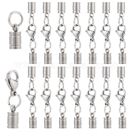 PandaHall Elite 20 Sets 304 Stainless Steel Lobster Claw Clasps STAS-PH0004-74-1