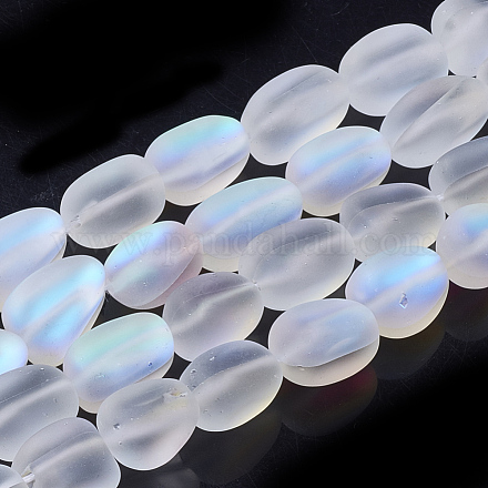 Chapelets de perles en pierre de lune synthétique X-G-S285-05A-1