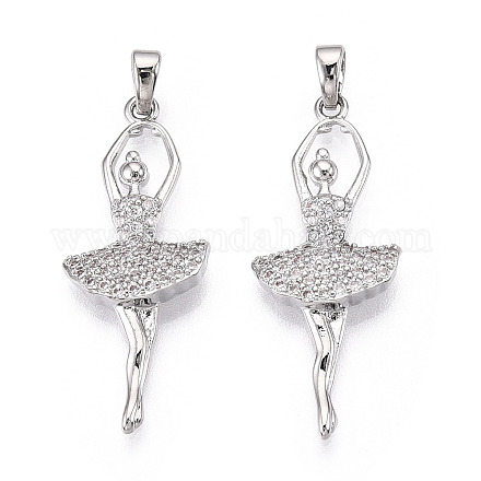 Латунные микро проложить кубического циркония подвески ZIRC-T016-04P-1