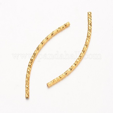 Curved Brass Tube Beads X-KK-D508-07G-1