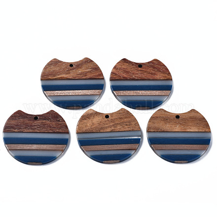 Resin & Walnut Wood Pendants RESI-N025-014A-C01-1