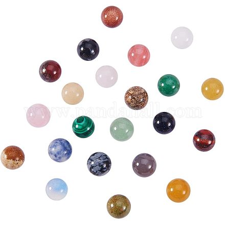 NBEADS 100 PCS Random Mixed Color No Hole Undrilled Natural Gemstone Beads G-NB0001-49-1