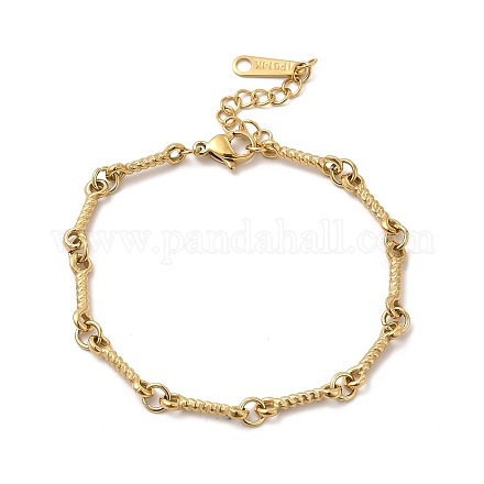Placage ionique (ip) 304 bracelet à maillons en acier inoxydable pour femme BJEW-G667-01G-1