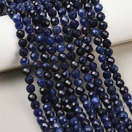 Природный содалит бисер нитей G-B175-D09-6mm-1