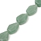 Natural Green Aventurine Beads Strands, Teardrop, Faceted, 13~14x10~10.5x4~5.5mm, Hole: 1mm, about 28pcs/strand, 15.43''(39.2cm)