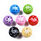 Flower Opaque Resin Beads, Round, Mixed Color, 20x19mm, Hole: 2mm