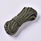 7 Strand Core Polyester Cords Rope, Solid Color, Olive, 4mm, about 3m/bundle