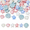 60Pcs 6 Colors Handmade Porcelain Beads, Mixed Shape, Mixed Color, 10~13.5x10.5~14x6~6.5mm, Hole: 1.8~2mm, 10pcs/style