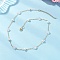 Natural Rose Quartz Star & Natural Freshwater Pearl & Brass Link Chain Necklaces, Golden, 15.75 inch(40cm)
