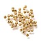 Brass Beads, Long-Lasting Plated, Spiral Round, Nickel Free, Real 18K Gold Plated, 2.5x2mm, Hole: 1mm