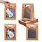 Rectangle Kraft Paper Gift Bags, Die Cut Grip Hole Bag with Bowknot and Clear Window, Tan, 26x9x26cm