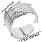Non-Tarnish Minimalist Wheat 304 Stainless Steel Cuff Rings, Wide Band Open Rings