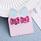 Alloy Plastic Clip-on Earrings for Kid, Platinum, Bowknot, 15x10mm