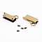 Zinc Alloy Bag Lock Catch Clasps, with Screws, Rectangle, Antique Bronze, 3.3x1.95x0.65cm