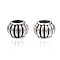 Tibetan Style Alloy European Beads, Large Hole Beads, Cadmium Free & Lead Free, Rondelle, Antique Silver, 8x6mm, Hole: 4mm, about 530pcs/1000g