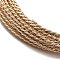 Aluminum Wire, Twisted Round, Beige, 1.6mm, about 16.40 Feet(5m)/Roll