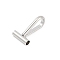 Brass Transfer, Platinum, 22x12x9mm, Hole: 3mm