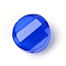 Imitation Jade Glass Beads, Flat Round, Royal Blue, 14x6.5mm, Hole: 1.2mm
