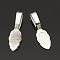 Tibetan Style Alloy Glue-on Flat Pad Bails, Cadmium Free & Nickel Free & Lead Free, Silver, 26x8x7mm, Hole: 5x8mm