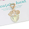 Acrylic Pendant Decorations, with Metal Clasps, Heart, Light Green, Heart: 3.8x3.5cm