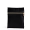 Rectangle PU Leather Jewelry Gift Zipper Bags, Gift Jewelry Packaging Bags for Earrings Rings Bracelets, Black, 14x12cm