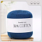 Silk Cotton Yarns, for Knitting Crochet Supplies, Marine Blue, 1.5mm