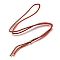 2.5MM Adjustable Braided Nylon Cords Necklace Making, with Golden Brass Finding, Tomato, 27.56 inch(70cm)