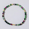 Natural Stone Bead Stretch  Bracelets for Women, with  Stainless Steel Beads