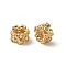 Brass Micro Pave Cubic Zirconia Beads, Nickel Free, Real 18K Gold Plated, Flower, Clear, 8x8x5mm, Hole: 4.5x4.5mm