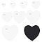 8Pcs 8 Styles Acrylic Sheets, DIY Craft Supplies, Heart, 20~88x19.5~90x2mm, Hole: 3mm, 1pc/style